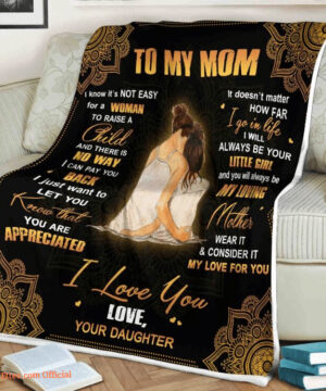 To My Mother Wear It And Consider It Quilt Blanket. Foldable And Compact - Super King - Ettee