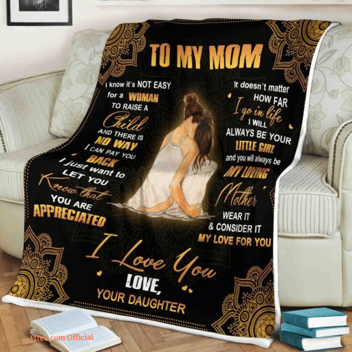 To My Mother Wear It And Consider It Quilt Blanket. Foldable And Compact - Super King - Ettee