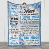 To My Niece Gift For Niece Gift For Her Niece Message Quilt Blanket Graduation Niece - Super King - Ettee
