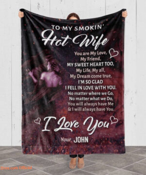 To My Hot Wife Customized Quilt Blanket For Valentine's Day - Super King - Ettee