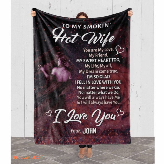 To My Hot Wife Customized Quilt Blanket For Valentine's Day - Super King - Ettee