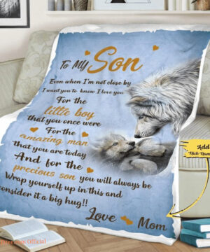 To My Son Customized Quilt Blanket From Mom Son Day. Foldable And Compact - Ettee - compact