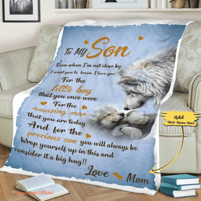 To My Son Customized Quilt Blanket From Mom Son Day. Foldable And Compact - Super King - Ettee