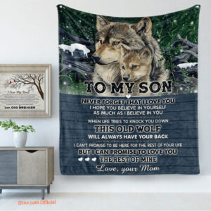 To My Son Fleece Blanket Gift For Son From Mother Blanket Birthday - Super King - Ettee