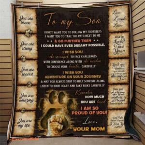 To My Son Quilt Blanket From Mom I Am So Proud Of You Great - Super King - Ettee