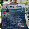 To My Son Quilt Blanket From Mom I'm So Grateful You Are My Son Great - Super King - Ettee