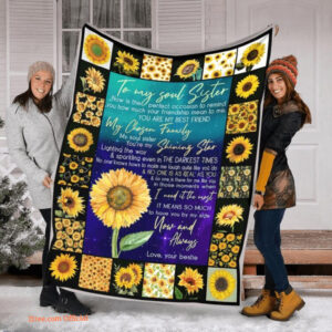 To My Soul Sister Blanket Lighting The Way And Sparkling Even In The Darkest Times - Super King - Ettee