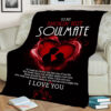 To My Soulmatelovegirlfriendwife Quilt Blanket Couple. Foldable And Compact - Super King - Ettee