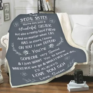 To My Special Sister I Will Always Love You So Quilt Blanket.Fleece Quilt Blanket And Throws - Super King - Ettee