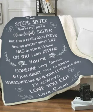 To My Special Sister I Will Always Love You So Quilt Blanket.Fleece Quilt Blanket And Throws - Super King - Ettee