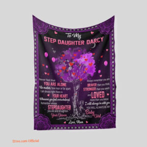 To My Stepdaughter Family Throw Quilt Blanket. Light And Durable - Super King - Ettee
