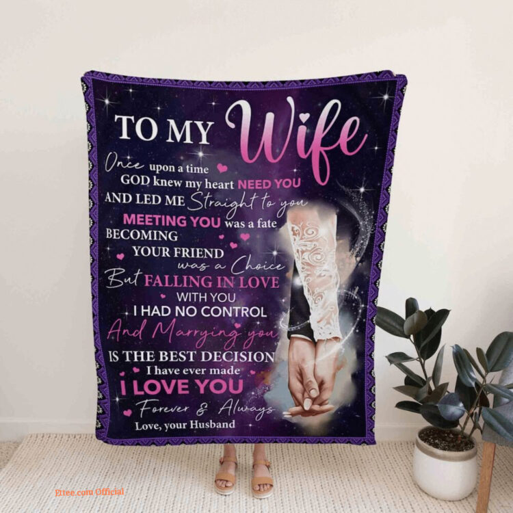 To My Wife Quilt Blanket - Lightweight and Smooth Comfort - Super King - Ettee