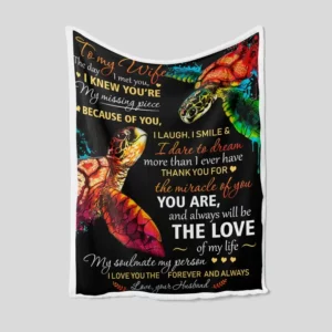 To My Wife Blanket.Blanket for Wife. Luxurious Super Soft Quilt Blanket - Super King - Ettee