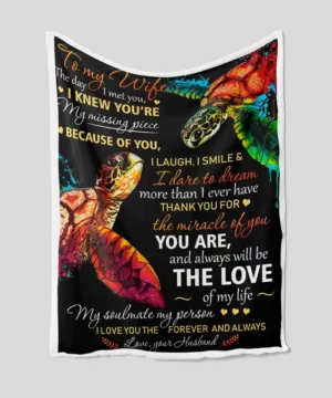 To My Wife Blanket.Blanket for Wife. Luxurious Super Soft Quilt Blanket - Super King - Ettee