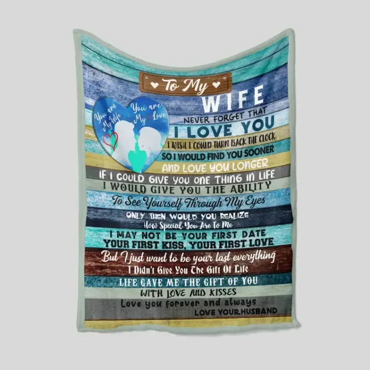 To My Wife Blanket.Couple Blanket.Wedding Blanket.Anniversary Blanket. Blanket For Gifts - Super King - Ettee