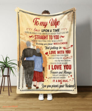 To My Wife Quilt Blanket Old Couple Gift For Valentine. Foldable And Compact - Super King - Ettee