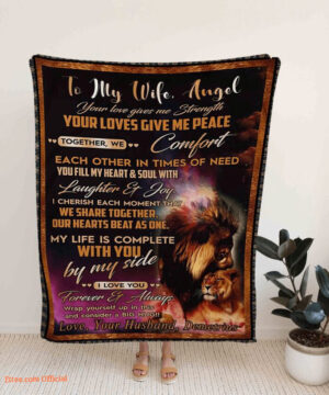 To My Wife Fire Lion Customized Name Quilt Blanket Gift Valentine - Super King - Ettee