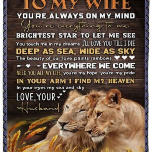 To My Wife Blanket Gift From Husband Blanket Lions Blanket For Christmas - Super King - Ettee