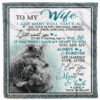 To My Wife Blanket Gift From Husband Fleece Sherpa Couple Wolf Love Blanket - Super King - Ettee