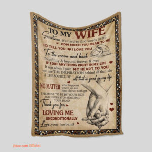 To My Wife Blanket Custom Name Blanket Family Blanket. Foldable And Compact - Super King - Ettee
