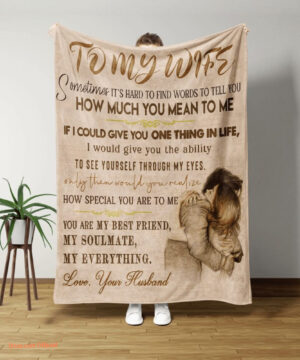 To My Wife Quilt Blanket Hug. Light And Durable. Soft To Touch - Super King - Ettee