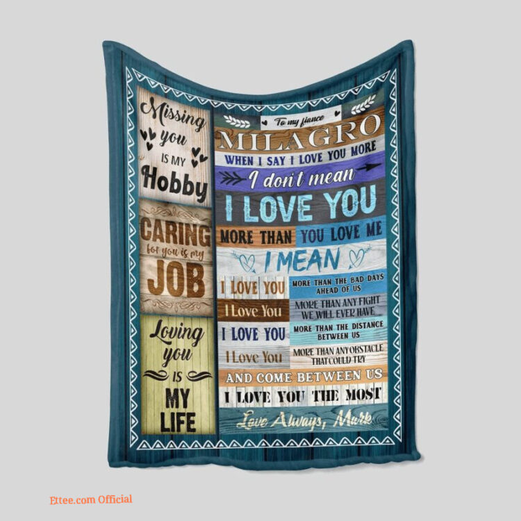 To My Wife Quilt Blanket. Light And Durable. Soft To Touch. Foldable And Compact - Super King - Ettee