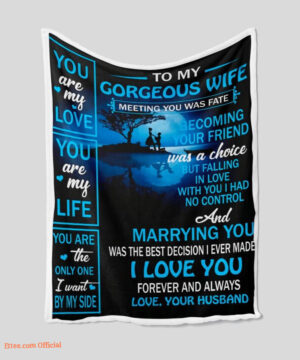 To My Wife Customized Name Quilt Blanket Couple. Foldable And Compact - Super King - Ettee