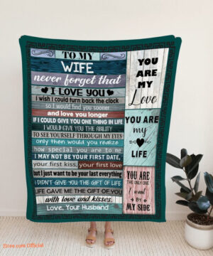 To My Wife Quilt Blanket For Valentine's Day. Lightweight And Smooth Comfort - Super King - Ettee