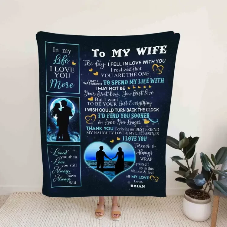 To My Wife Blanket.Wedding Blanke.Anniversary Blanket.Blanket For Gifts - Super King - Ettee