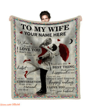 To My Wife Quilt Blanket For Wife. Lightweight And Smooth Comfort - Super King - Ettee