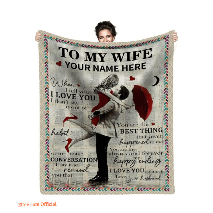 To My Wife Quilt Blanket For Wife. Lightweight And Smooth Comfort - Super King - Ettee