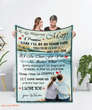 Valentine To My Wife Customized Name Quilt Blanket. Foldable And Compact - Super King - Ettee