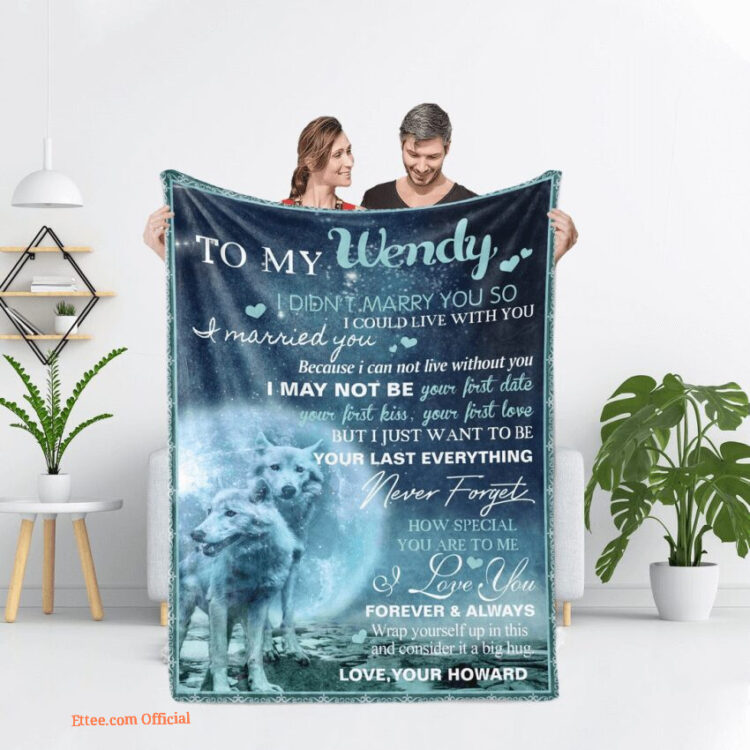 To My Wife Customized Quilt Blanket Gift For Valentine's - Super King - Ettee