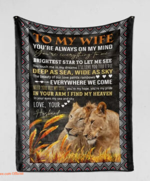 Valentine To My Wife Fleece Quilt Blanket. Foldable And Compact - Super King - Ettee