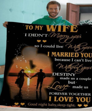 To My Wife Fleece Blanket I Love You My Wife Gift From Husband To Wife Blanket - Super King - Ettee