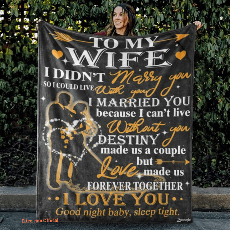 To My Wife I Married You Quilt Blanket Gift For Valentine's Day - Super King - Ettee