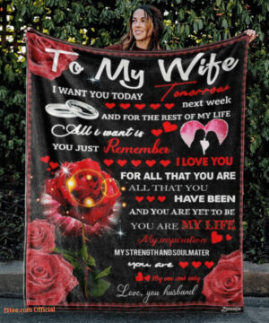 Valentine I Want You Today Roses Quilt Blanket. Light And Durable - Super King - Ettee