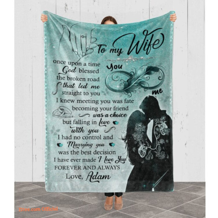 To My Wife Marrying You Was I Love You Customized Quilt Blanket - Super King - Ettee