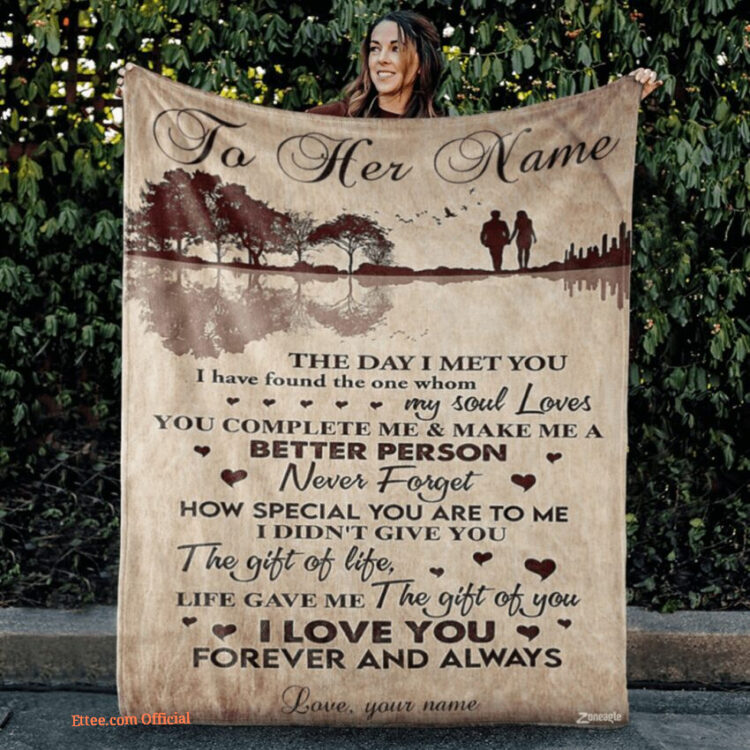 To My Wife The Day I Met You Better Quilt Blanket Valentine's Day - Super King - Ettee
