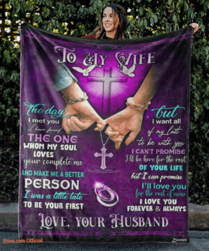 To My Wife The Day I Met You Quilt Blanket Gifts For Wife From Husband - Super King - Ettee