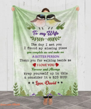 To My Wife The Day I Met You I Found My Missing Piece Customized Quilt Blanket - Super King - Ettee