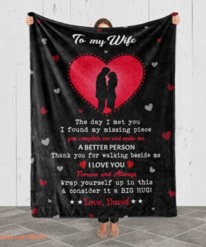 To My Wife The Day I Met You Love You Customized Name Quilt Blanket - Super King - Ettee