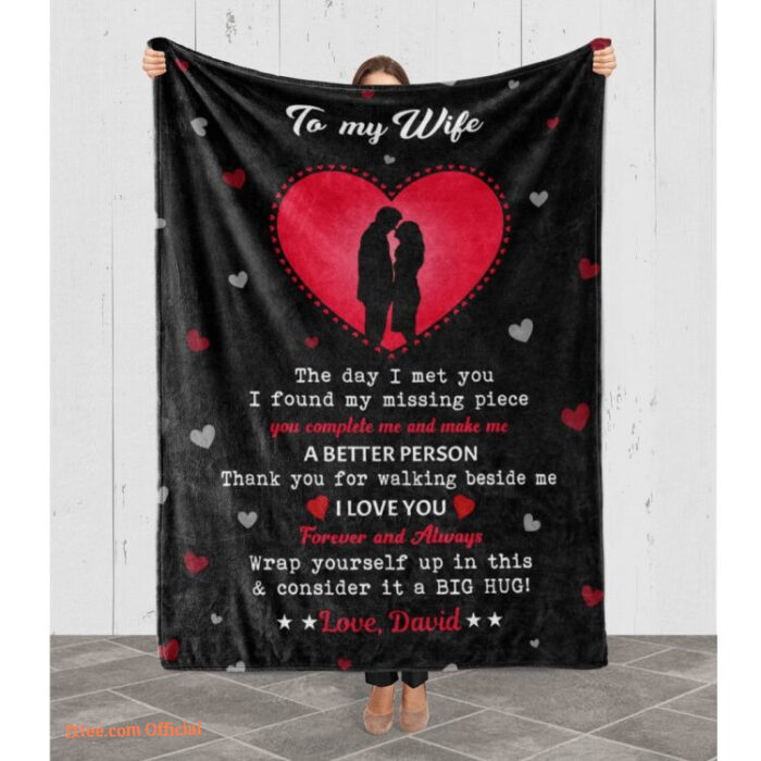 To My Wife The Day I Met You Love You Customized Name Quilt Blanket - Super King - Ettee