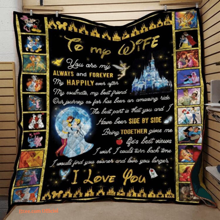 To My Wife You Are My Always And Forever I Love You Sofa Quilt Fleece Blanket - Super King - Ettee