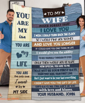 To My Wife You Are My Life Customized Quilt Blanket Couples Valentine - Super King - Ettee