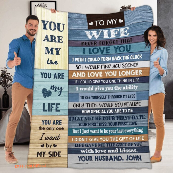 To My Wife You Are My Life Customized Quilt Blanket Couples Valentine - Super King - Ettee