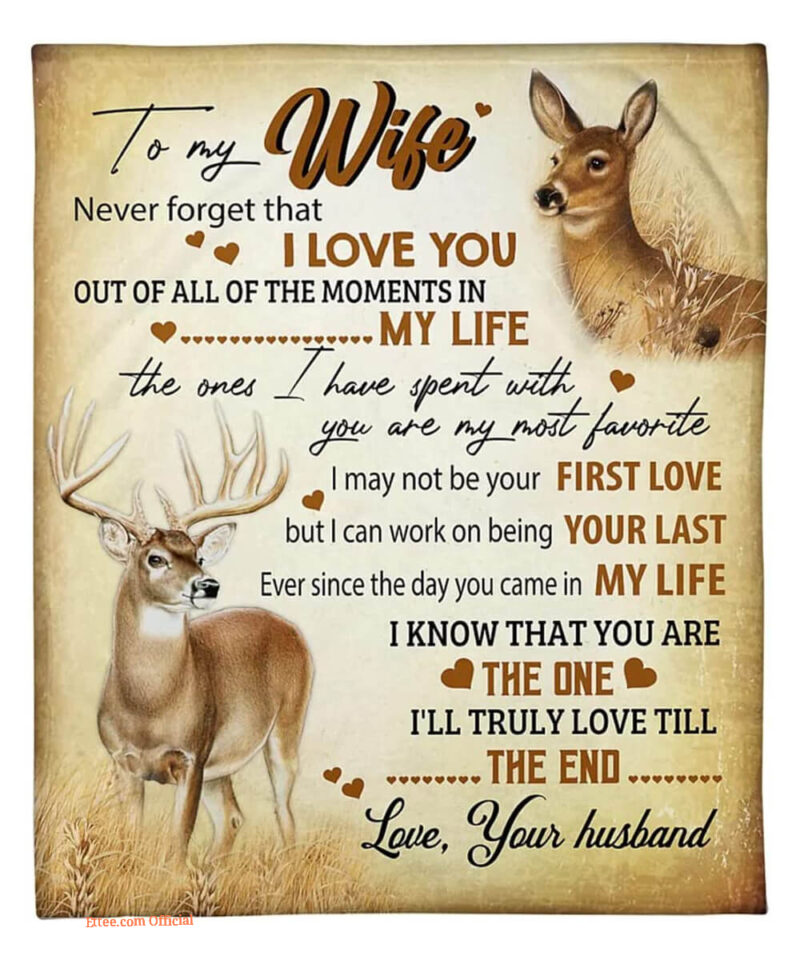 To My Wife You Came In My Life Romantic Deer Couple Quilt Blanket Valentine - Super King - Ettee