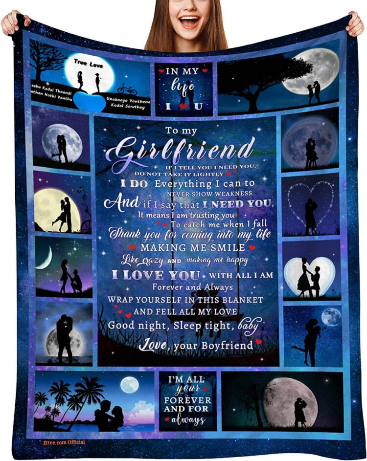 To My Girlfriends I Love You Quilt Blanket. Foldable And Compact - Super King - Ettee