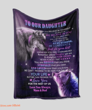 To Our Daughter Blanket Mom Quilt Blanket Family. Foldable And Compact - Super King - Ettee