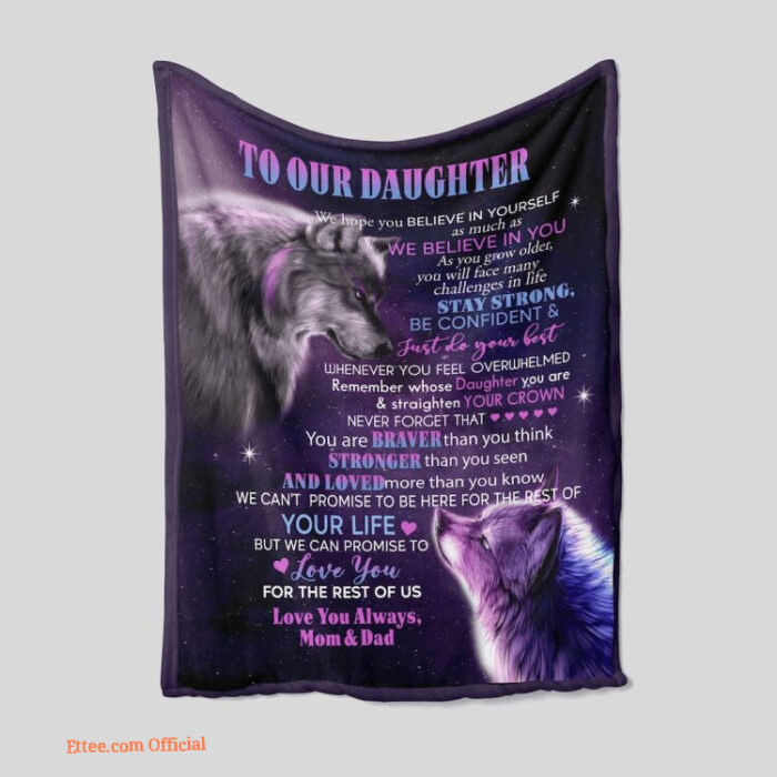 To Our Daughter Blanket Mom Quilt Blanket Family. Foldable And Compact - Super King - Ettee